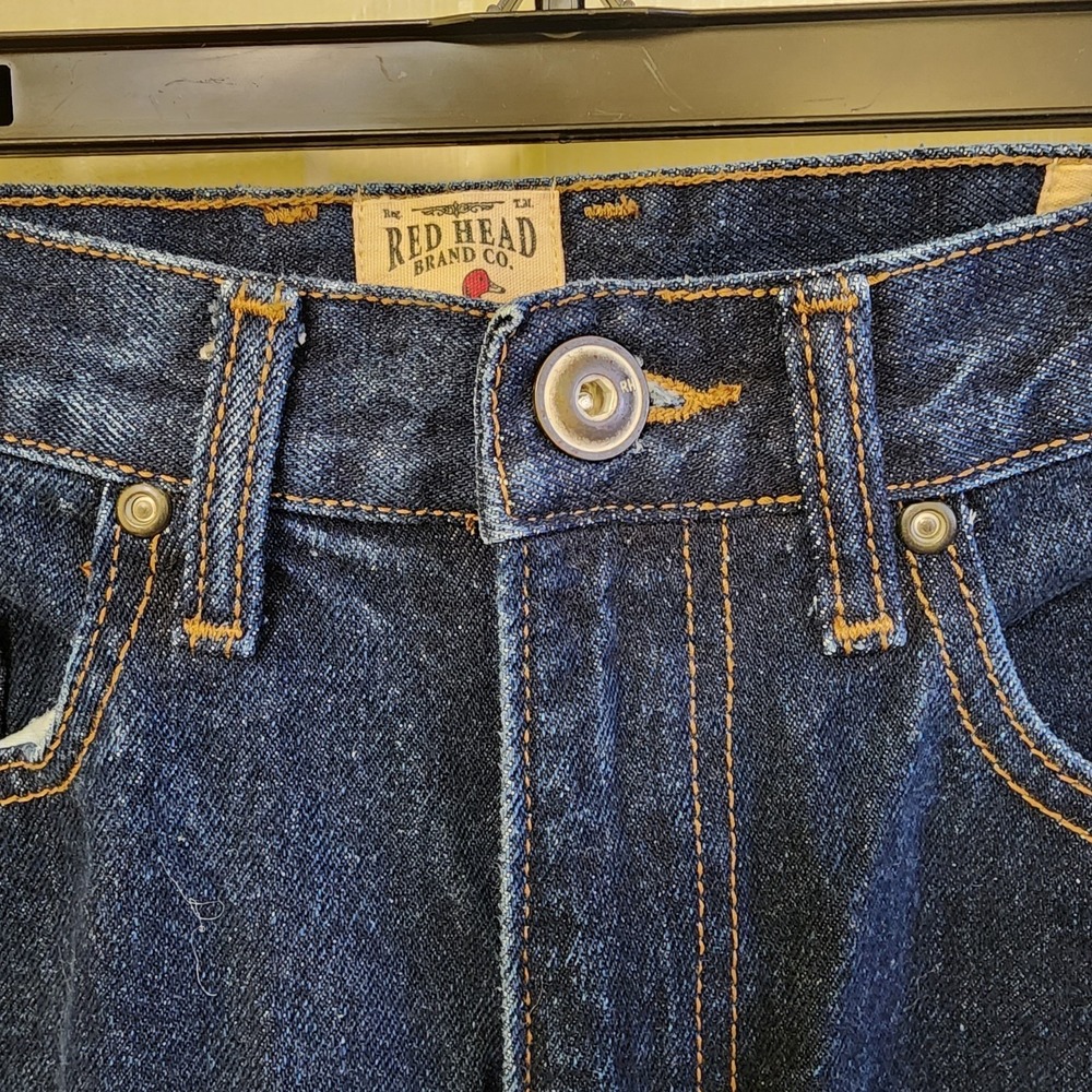 Men Red Head Jeans 30/32 Medium Wash - Picture 3 of 6